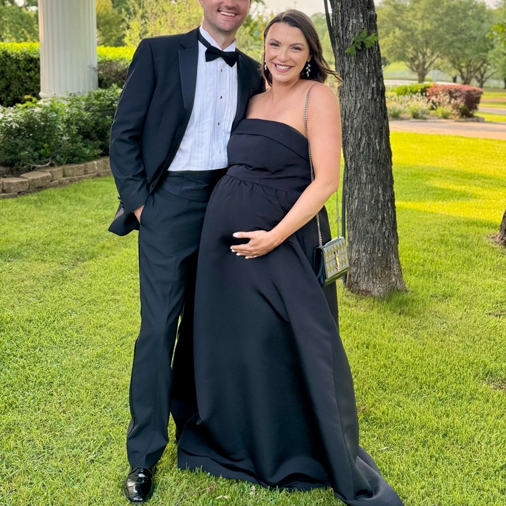 Amsale Rene Black Bridesmaid Dress Maternity